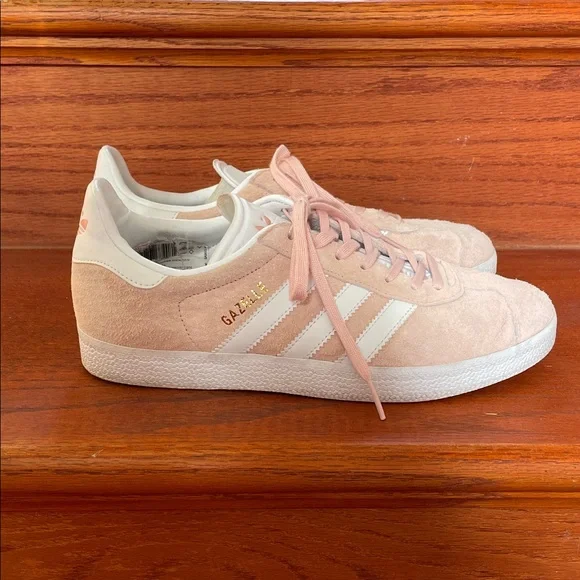 Adidas Gazelle Pink and White Sneakers - Picture 2 of 11
